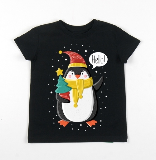 Фотография футболки Пингвин с ёлкой