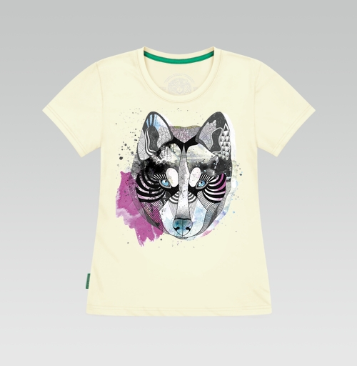 Фотография футболки Акварельный волк