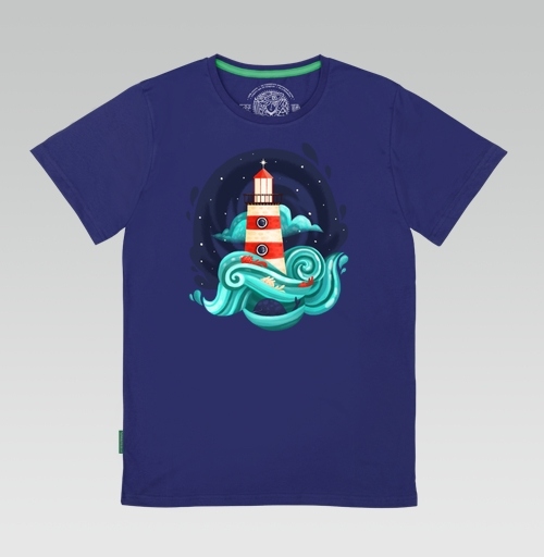 Фотография футболки Маяк и море