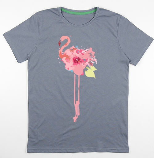 Фотография футболки Цветочный фламинго