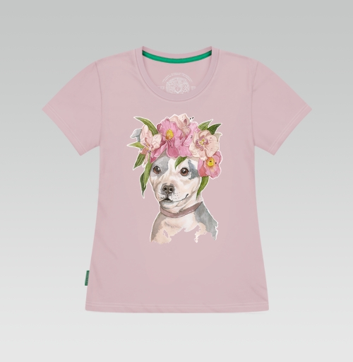 Фотография футболки Собака в цветах