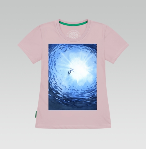 Фотография футболки Аквалангист ныряющий в бездну