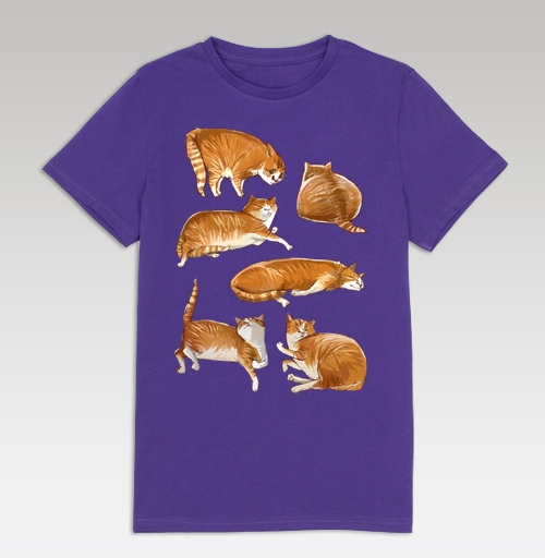 Фотография футболки Паттерн с рыжими котами