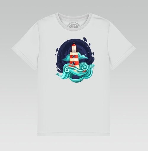 Фотография футболки Маяк и море