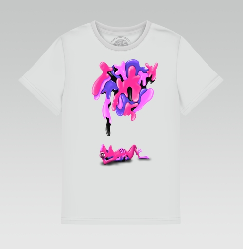 Фотография футболки Лягушка хаки розовый