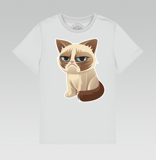 Фотография футболки Сурове, грустне, котячне