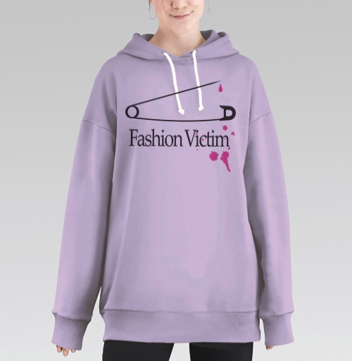 Фотография футболки Белая английская булавка c розовыми пятнами Fashion Victim