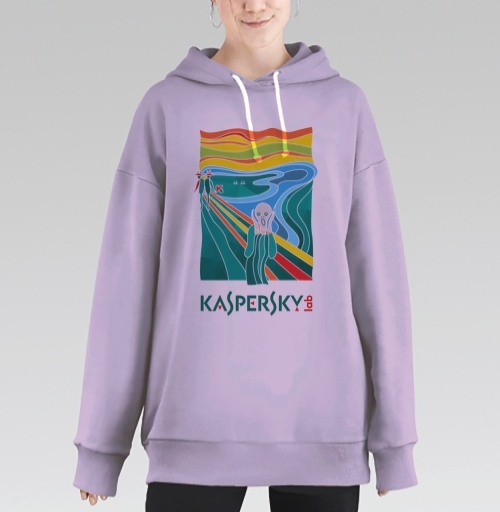Фотография футболки Современная Интерпретация «Крика» с Логотипом Kaspersky