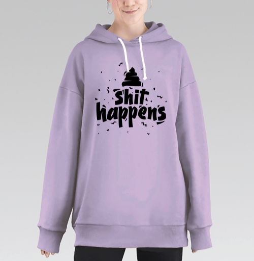 Фотография футболки Стикер «Shit happens» — смелый графический дизайн