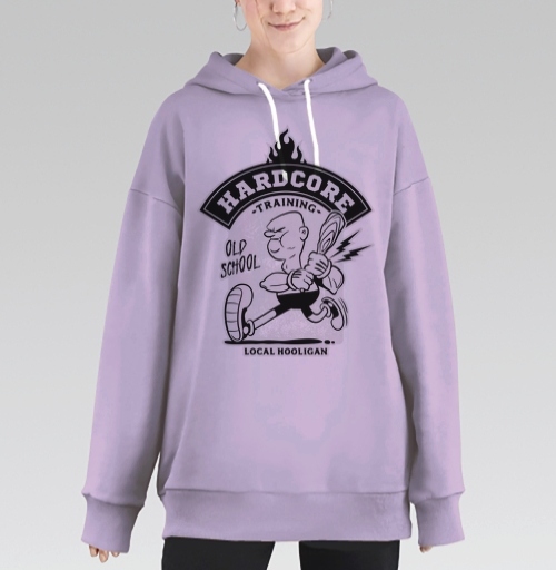 Фотография футболки Хардкор тренинг персонаж с битой в движении local hooligan
