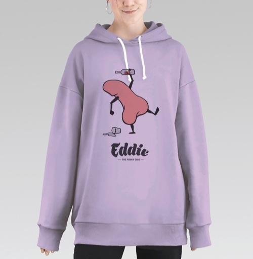 Фотография футболки Забавный пьяный пенис с бутылкой в руке Eddie the funky dick