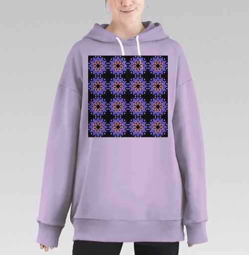 Фотография футболки Lavender abstract pattern with stars / Абстрактный лавандовый паттерн в современном стиле