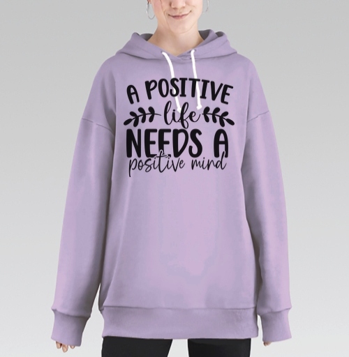Фотография футболки Positive Life Needs Positive Mind Позитивная Жизнь Требует Позитивного Разума