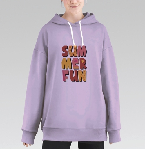 Фотография футболки Летние забавы теплые цвета летний текст summer fun