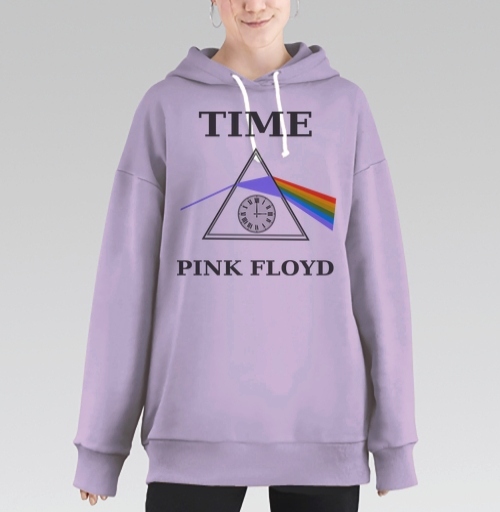 Фотография футболки Преобразование света через время с часами Pink Floyd