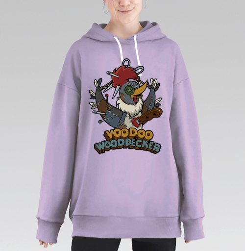 Фотография футболки Voodoo Woodpecker Вуду дятел мультяшная стилизованная иллюстрация