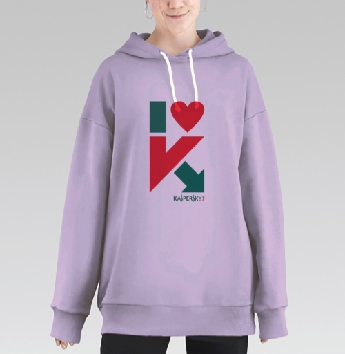 Фотография футболки Стильный логотип I love Kaspersky с сердцем и стрелкой