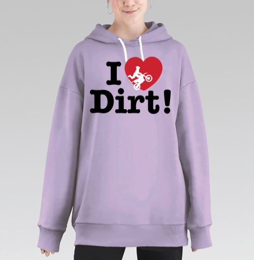 Фотография футболки Футболка I ❤️ Dirt – страсть к мотокроссу и грязи