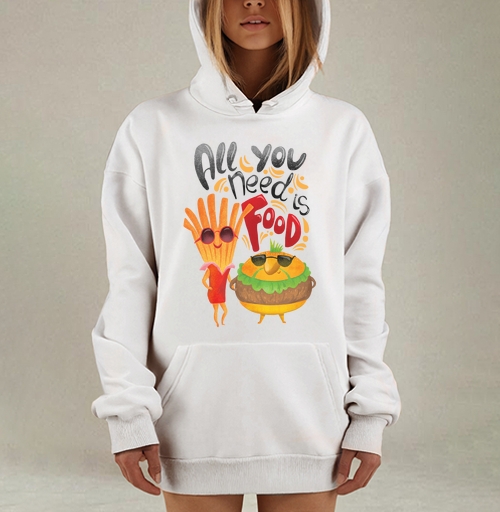 Фотография футболки Веселый фастфуд: еда и настроение в одном дизайне