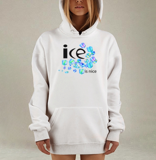 Фотография футболки Лёд Свежесть Холодная Весёлая Надпись ice is nice