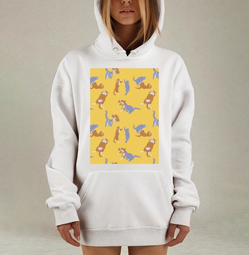 Фотография футболки Playful Pets Cats Pattern – Паттерн игры веселых котиков дизайн
