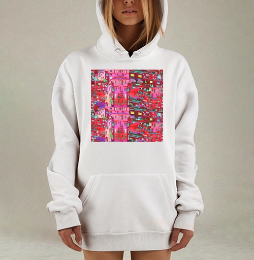 Фотография футболки Красный неоновый город