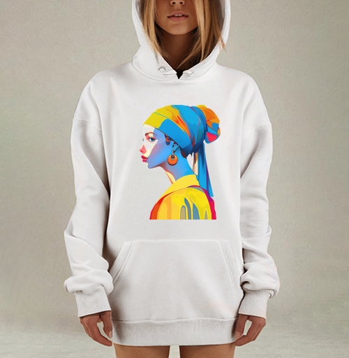 Фотография футболки Девушка с серёжкой и головным убором