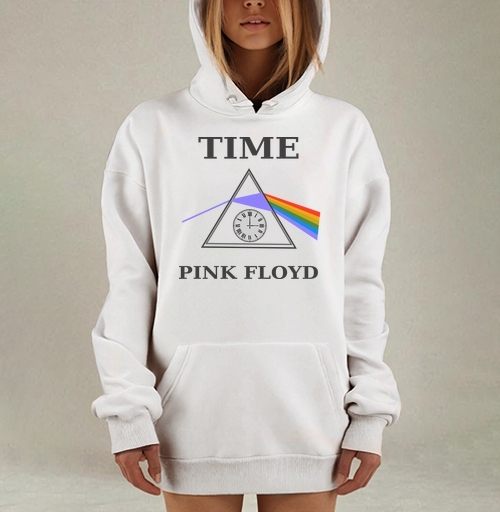 Фотография футболки Преобразование света через время с часами Pink Floyd