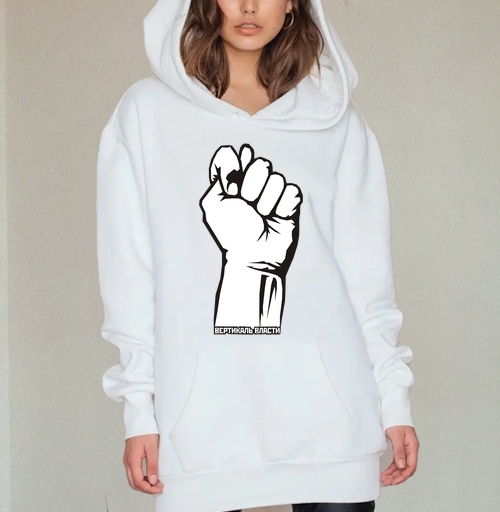 Фотография футболки Raised Fist / Поднятый кулак символ сопротивления и вертикаль власти плакат