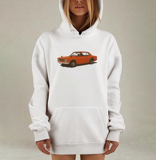 Фотография футболки Nissan Skyline GT-R Хакосука в оранжевом цвете