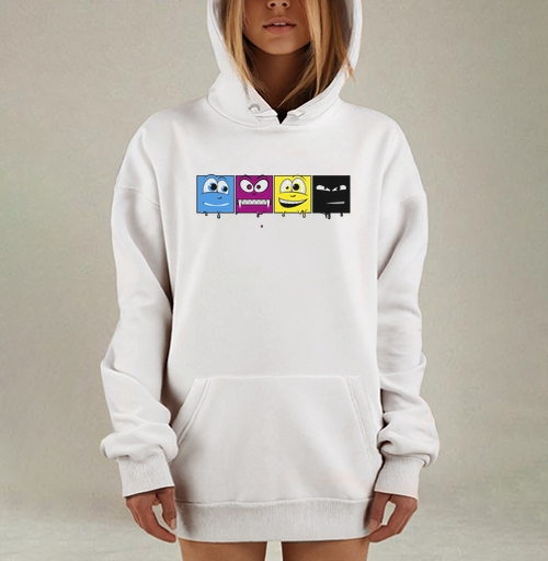 Фотография футболки CMYK faces / Лица CMYK