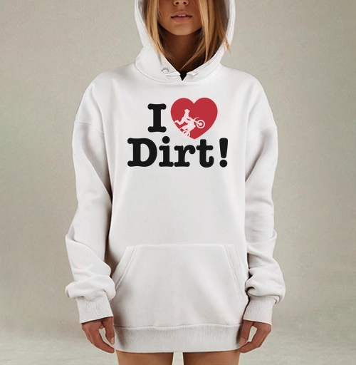 Фотография футболки Футболка I ❤️ Dirt – страсть к мотокроссу и грязи