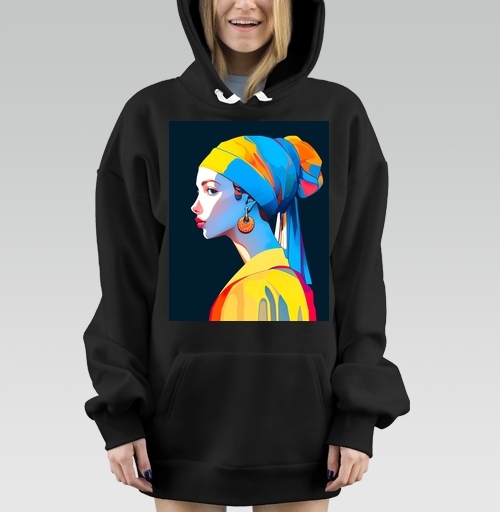 Фотография футболки Девушка с серёжкой и головным убором