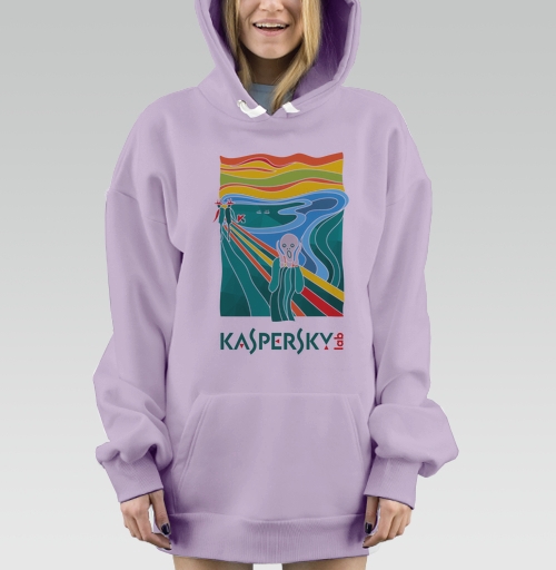 Фотография футболки Современная Интерпретация «Крика» с Логотипом Kaspersky