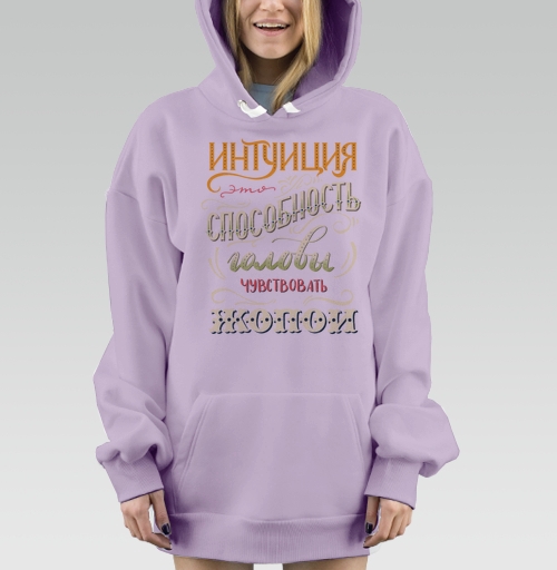 Фотография футболки Интуиция глазами юмора: оригинальный леттеринг