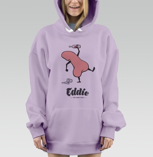 Фотография футболки Забавный пьяный пенис с бутылкой в руке Eddie the funky dick