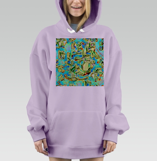 Фотография футболки Лира Лавр Зеленый Весенний Светлый насыщенный узор