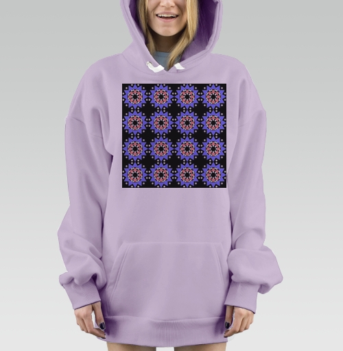 Фотография футболки Lavender abstract pattern with stars / Абстрактный лавандовый паттерн в современном стиле