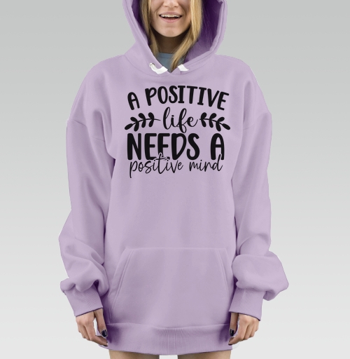 Фотография футболки Positive Life Needs Positive Mind Позитивная Жизнь Требует Позитивного Разума