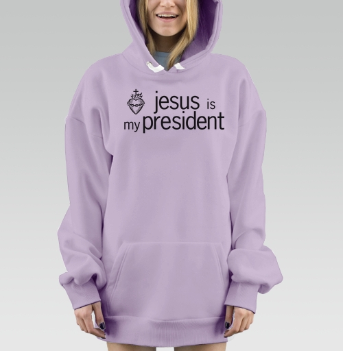 Фотография футболки Jesus Is My President Иисус Мой Президент черно белая графика