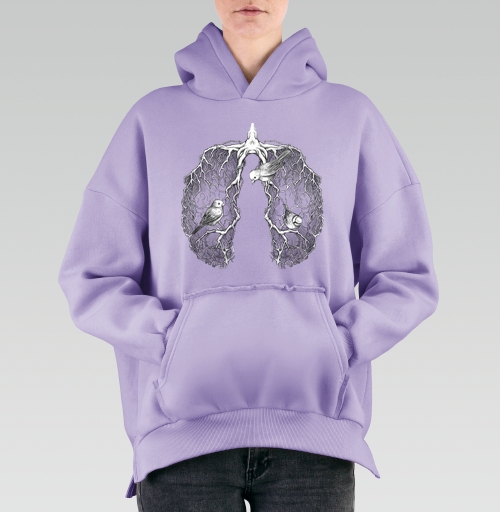 Фотография футболки Символичные легкие с птицами – арт-графика