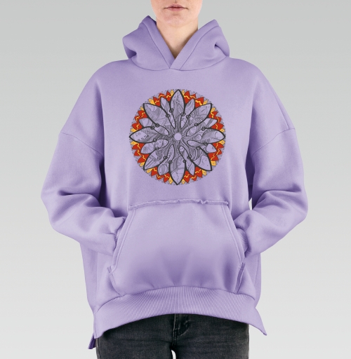 Фотография футболки Mandala/Мандала симметричный зентангл узор для созерцания медитативного черно белого