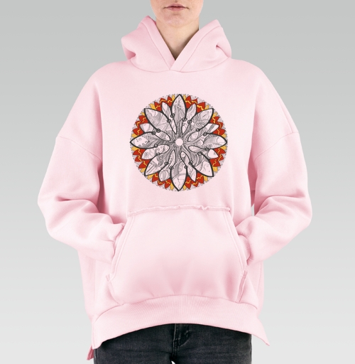 Фотография футболки Mandala/Мандала симметричный зентангл узор для созерцания медитативного черно белого