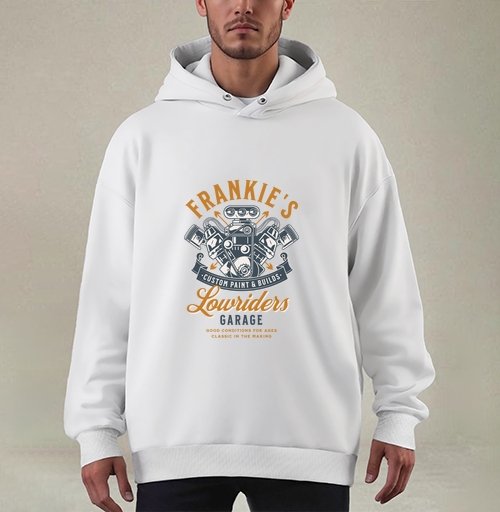 Фотография футболки Эмблема Frankie’s: Классика тюнинга и силы мотора