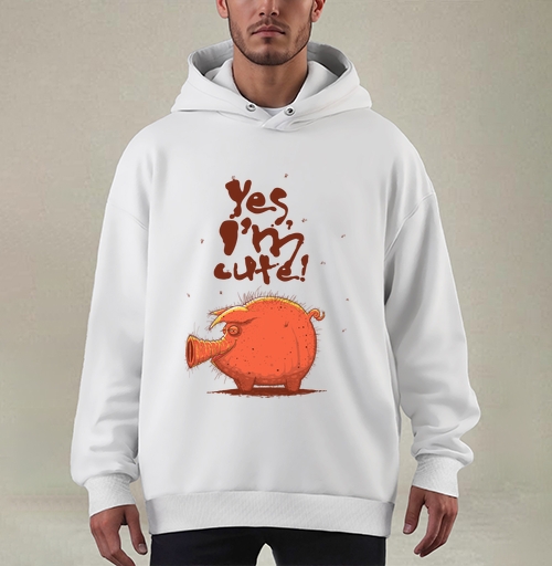 Фотография футболки Ироничная и самоуверенная свинья милая Yes Im Cute