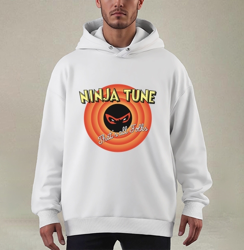 Фотография футболки Ретро-логотип Ninja Tune в стиле Looney Tunes