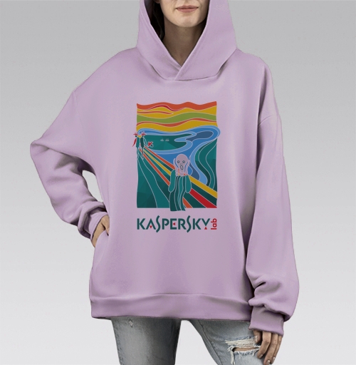 Фотография футболки Современная Интерпретация «Крика» с Логотипом Kaspersky