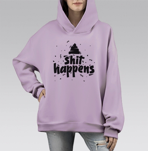 Фотография футболки Стикер «Shit happens» — смелый графический дизайн