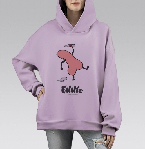 Фотография футболки Забавный пьяный пенис с бутылкой в руке Eddie the funky dick