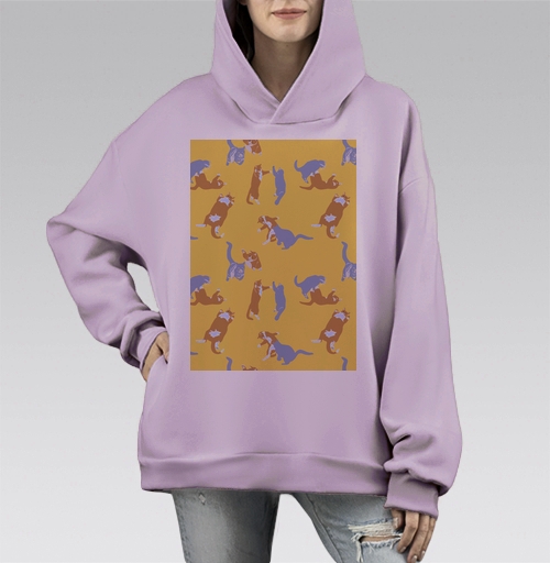 Фотография футболки Playful Pets Cats Pattern – Паттерн игры веселых котиков дизайн